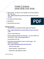 Human Body Unit Study Guide