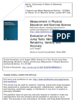 Aragon (2000) Evaluation of Four Vertical Jump Tests - Methodology, Reliability, Validity and Accuracy.