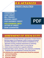 Loans & Advances: - Types of Credit Facilities