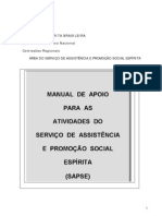 Manual de Apoio para As Atividades Do Serviço de Assistência de Promoção Social Espírita (FEB)