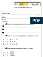 Pnaic - Avaliação Diagnóstica - 1º Ano