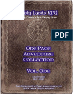 Holy Lands RPG: One Page Adventure Collection 6-10