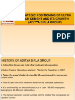 Strategic Positioning of Ultra Tech Cement and Its Growth (Aditya Birla Group)