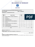 West Bengal University of Technology: Grade Card