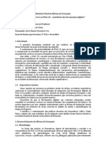 Relatório Da Oficina de Formação