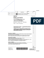 Edexcel GCE Core 2 Mathematics C2 Advanced Subsidary May 2007 6664/01 Question Paper