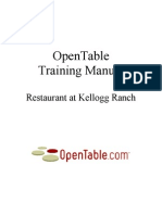 Open Table Training Restaurant Manual