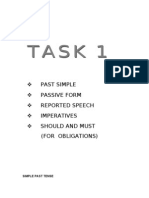 Past Simple Passive Form Reported Speech Imperatives Should and Must (For Obligations)