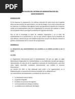 Documentación Del Sistema de Administración Del Mantenimiento