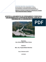 Aportes A Lineamientos de Ordenamiento Territorial Con Incidencia en La Gestion de Riesgos Caso de La Provincia de La Convencion CUSCO