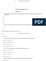 Analytical Chemistry & Numerical MCQ Test 3 - Makox MCQs