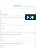 CAT 2009 Quant Test 75