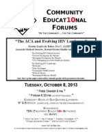 September HIV Educational Forum Colorado