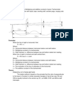 Constants of Tacheometer