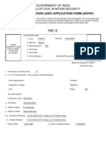 Airport Entry Pass (Aep) Application Form (Aepaf) : Government of India Bureau of Civil Aviation Security