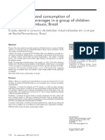 Dental Erosion and Consumption of Industrialized Beverages in A Group of Children in Recife/Pernambuco, Brazil