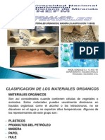 Clasificacion de Los Materiales Organicos