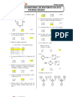 8 Olimpiada Nacional de Matemática 2012 Primer Grado