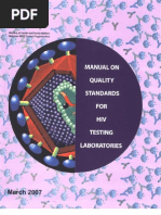 Manual On Quality Standads For HIV Testing Laboratories Naco