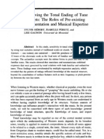 Perceiving The Tonal Ending of Tune Excerpts: The Roles of Pre-Existing Representation and Musical Expertise