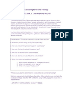 Calculating Parenteral Feedings