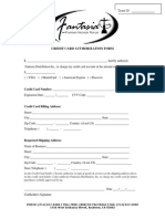 Creditcard Authorization Form