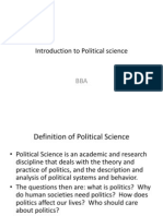 Introduction To Political Science First Lecture Bba