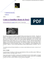 Como Se Humilhar Diante de Deus - Portal Da Teologia PDF