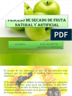 Proceso de Secado de Fruta Natural y Artificial