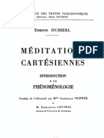 Edmund Husserl-Méditations Cartésiennes - Introduction A La Phénoménologie-Libraire Philosophique J. Vrin (1966)