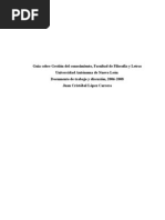 Guía Básica Sobre Gestión Del Conocimiento Facultad de Filosofía y Letras UANL