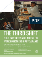 The Third Shift: Child Care Needs and Access For Working Mothers in Restaurants