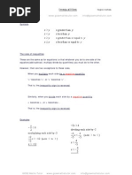 Inequalities, Algebra Revision Notes From GCSE Maths Tutor