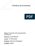 Economía: Evolución Del Pensamiento Económico