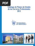 Catálogo de Planes de Estudio de Las Carreras Profesionales 2012