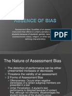 Absence of Bias