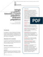 19.002 Semiología Psiquiátrica. Entrevista y Examen Psiquiátrico. Síndromes Psiquiátricos