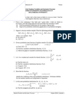 Tutorial For Random Variables and Stochastic Processes Eem2046 Engineering Mathematics Iv Multimedia University