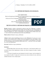 Milton Santos e o Método de Pesquisa em Geografia