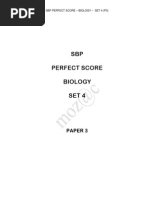 SBP Perfect Score Biology Set 4: Paper 3