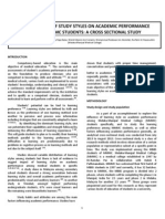 The Effect of Learning Styles On Academic Performance Among MMMC Student: A Cross Sectional Study