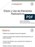 Efecto y Uso de Elementos Radioactivos