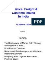 Logistics, Freight & Customs Issues in India: by Rajeev K Chopra