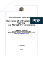 Relevance of Entrepreneurship Training in A Market-Driven Economy (Konayuma)