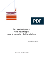 Mario Garcés Durán - Recreando El Pasado - Guía Metodológica para La Memoria y La Historia Local