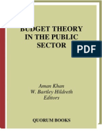 BUDGET Budget Theory in The Public Sector