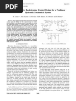 Robust Adaptive Backstepping Control Design For A Nonlinear Hydraulic-Mechanical System