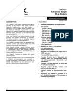 73M2921 Advanced Single Chip Modem: Description Features