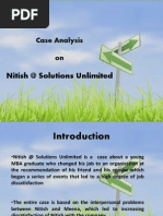 Case Analysis of Nitish@ Solutions Unlimited