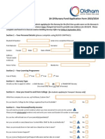 16-19 Bursary Application Form 1314